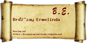 Brázay Ermelinda névjegykártya